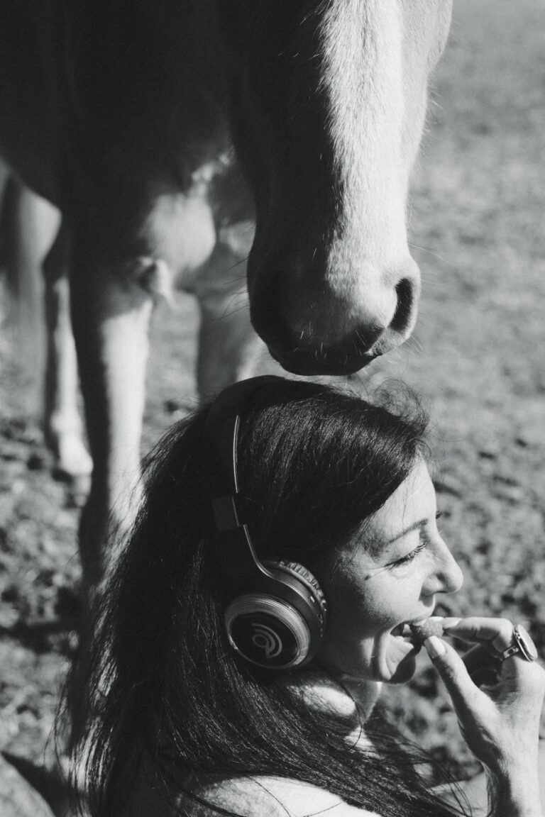 A woman and a horse
